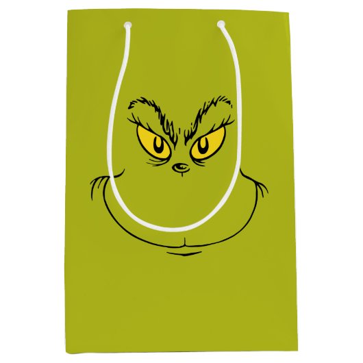 How Grinch Stole Christmas Face Medium Cadeauzakje (Voorkant)