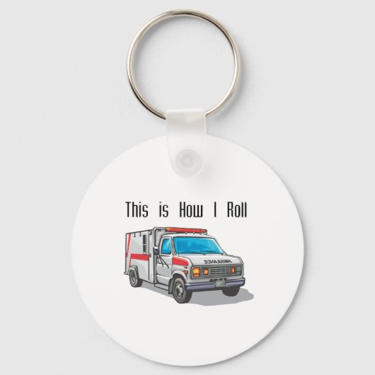 How I Roll Ambulance Sleutelhanger (Voorkant)