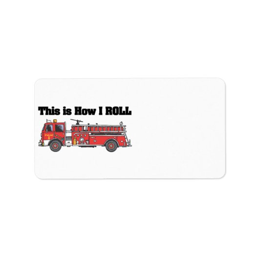 How I Roll (Brandweerwagen) Etiket (Voorkant)