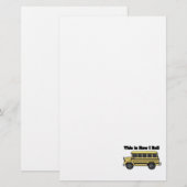 How I Roll (Schoolbus) Briefpapier (Voorkant / Achterkant)