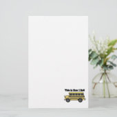How I Roll (Schoolbus) Briefpapier (Staand voorkant)