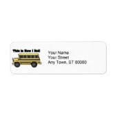 How I Roll (Schoolbus) Etiket (Voorkant)