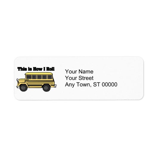 How I Roll (Schoolbus) Etiket (Voorkant)