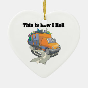 How I Roll (Vuilniswagen) Keramisch Ornament