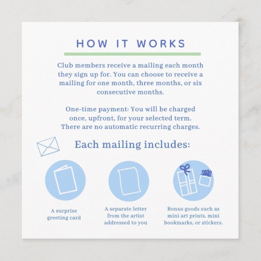 how it works info graphic business card kaart (Voorkant)