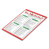 How Jolly Are You Christmas Game Notitieblok (Schuin)