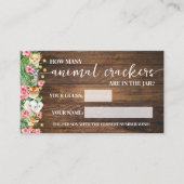 How Many Animal Crackers Pink Safari Game Card Plaatskaartje (Voorkant)