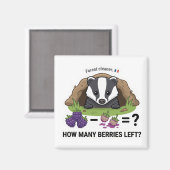 How Many Berries? Badger France Math Subtraction G Magneet (Voorkant / Achterkant)