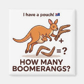 How Many Boomerangs? Kangaroo Math Game Magneet (Voorkant)