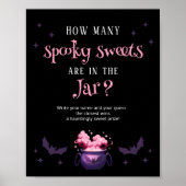 How Many Candies Halloween Baby Shower Game Poster (Voorkant)