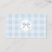 How many Candies Sillyt goose Blue gingham Bow Informatiekaartje (Achterkant)