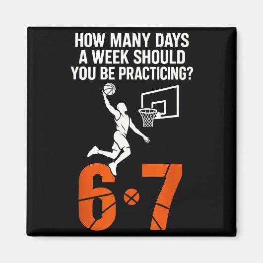 How Many Days A Week Should You Practice 6-7 Baske Magneet (Voorkant)