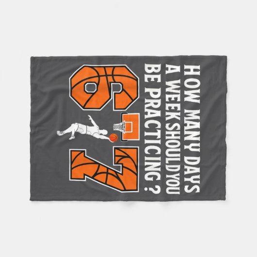 How Many Days Funny 67 Meme Basketball Practicing  Fleece Deken (Voorkant (Horizontaal))