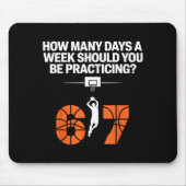 How Many Days Funny 67 Meme Basketball Practicing  Muismat (Voorkant)