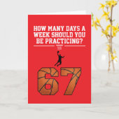 How Many Days Funny 67 Meme Basketball Saying Kaart (Gele Bloem)