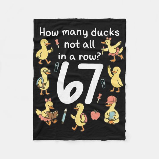 How Many Ducks Not All In A Row Funny 67 Duck _1  Fleece Deken (Voorkant)