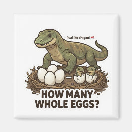 How Many Eggs? Komodo Dragon Math Game Magneet