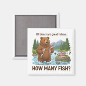 How Many Fish? – Bear Fishing Learning Magnet (Voorkant / Achterkant)