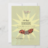 How Many Ladybugs? Garden Animals Baby Shower Game Kaart (Achterkant)