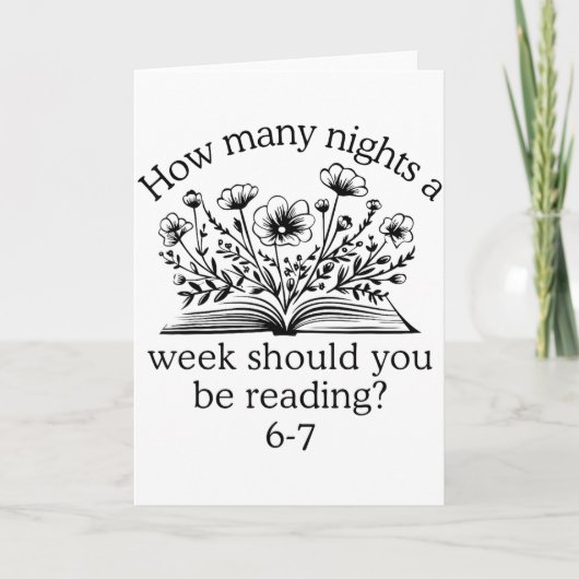 How Many Night A Week Should You Be Reading 67 Mem Kaart (Voorkant)