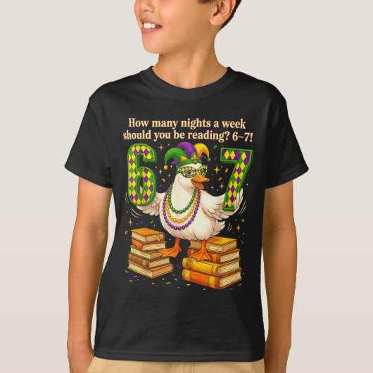 How Many Night A Week Should You Be Reading 67 Tea T-shirt (Voorkant)