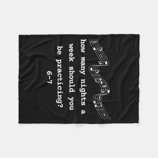 How Many Nights A Week Should You Be Practicing 6- Fleece Deken (Voorkant (Horizontaal))