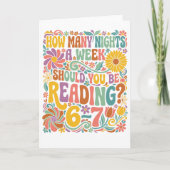 How Many Nights a Week Should You Be Reading? 67 Kaart (Voorkant)