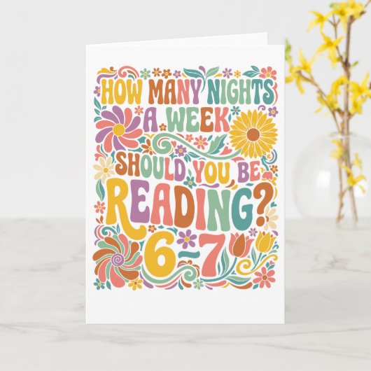 How Many Nights a Week Should You Be Reading? 67 Kaart (Gele Bloem)