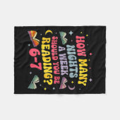 How Many Nights A Week Should You Be Reading 67 Me Fleece Deken (Voorkant (Horizontaal))