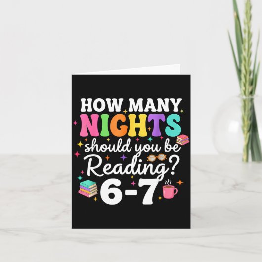 How Many Nights A Week Should You Be Reading 6 7 B Kaart (Voorkant)