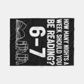 How Many Nights A Week Should You Be Reading 6 7 M Fleece Deken (Voorkant (Horizontaal))