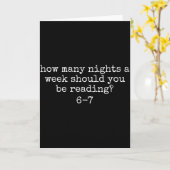 How Many Nights A Week Should You Be Reading 6 7 M Kaart (Gele Bloem)