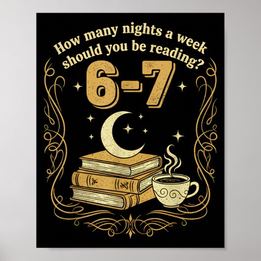How Many Nights A Week Should You Be Reading 6 7 M Poster (Voorkant)