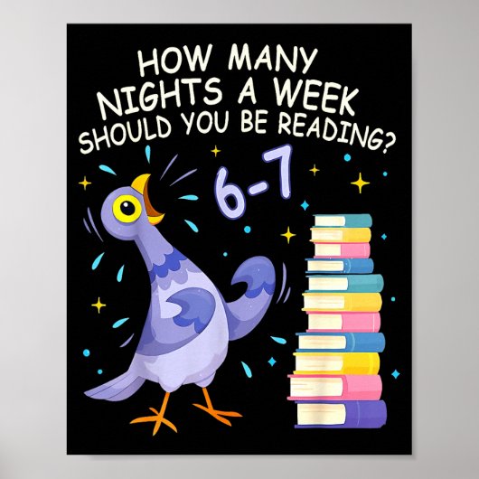 How Many Nights A Week Should You Be Reading 6–7 M Poster (Voorkant)