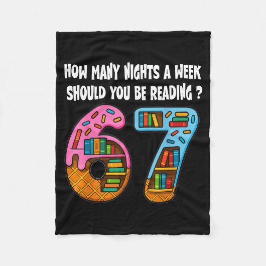 How Many Nights A Week Should You Be Reading 6-7 T Fleece Deken (Voorkant)