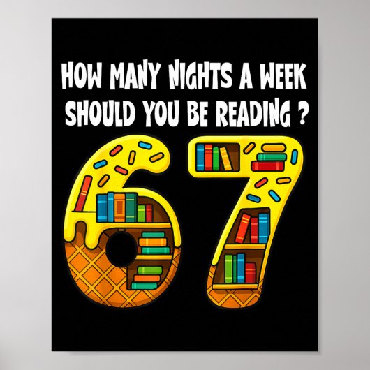 How Many Nights A Week Should You Be Reading 6-7 T Poster (Voorkant)