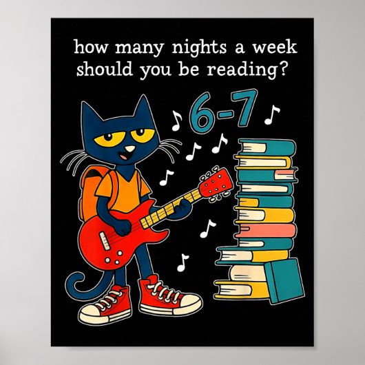 How Many Nights A Week Should You Be Reading 6-7 T Poster (Voorkant)