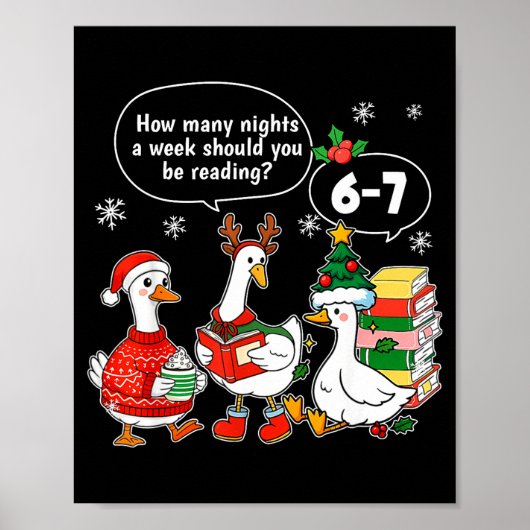 How Many Nights A Week Should You Be Reading 6-7 X Poster (Voorkant)