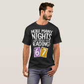 How Many Nights A Week Should You Read 6-7 Book Lo T-shirt (Voorkant volledig)