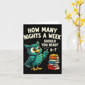 How Many Nights A Week Should You Read_ 6–7 Fun Te Kaart (Gele Bloem)