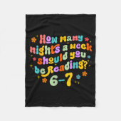 How Many Nights Reading 67 Funny Meme Six Seven Te Fleece Deken (Voorkant)