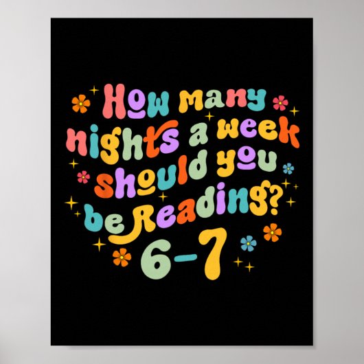 How Many Nights Reading 67 Funny Meme Six Seven Te Poster (Voorkant)
