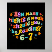 How Many Nights Reading 67 Funny Meme Six Seven Te Poster (Voorkant)