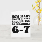 How Many Nights Reading 6 7 Funny Groovy Meme Quot Kaart (Gele Bloem)