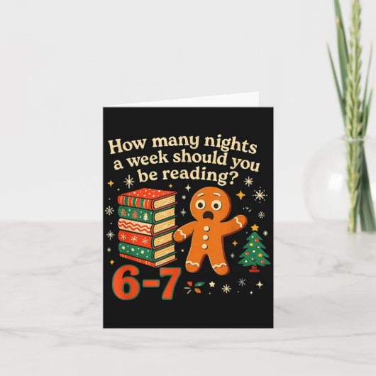 How Many Nights Should You Be Reading 6 7 Gingerbr Kaart (Voorkant)