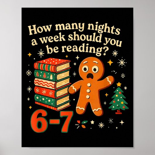 How Many Nights Should You Be Reading 6 7 Gingerbr Poster (Voorkant)