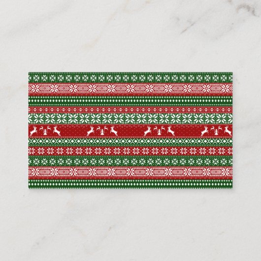 How Many Ornaments Game Ugly Sweater Card Plaatskaartje (Achterkant)