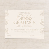 How Many Teddy Grahams Baby Shower Guessing Game Informatiekaartje