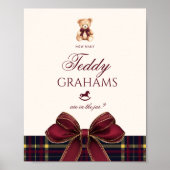 How many teddy grahams Teddy Bear Red Bow Poster (Voorkant)