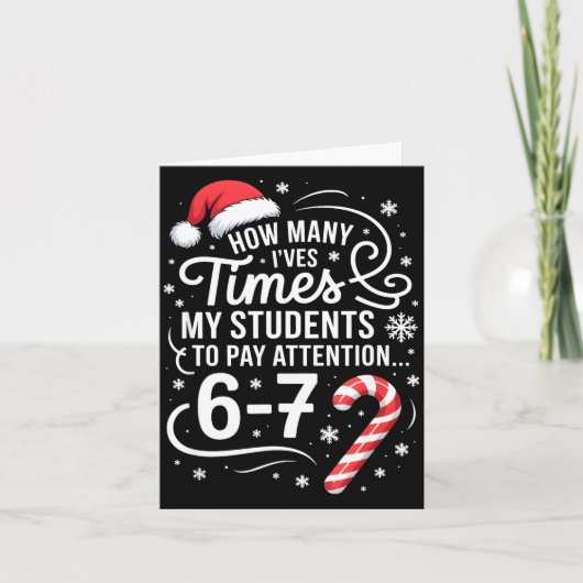 How Many Times I've Asked My Students To Pay Atten Kaart (Voorkant)